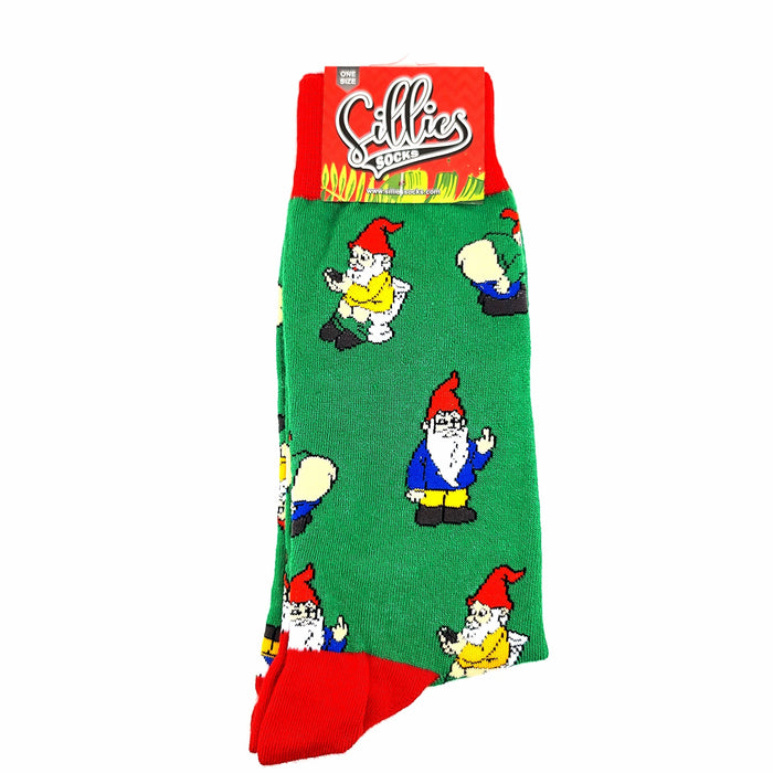Sillies Socks Gnome Pattern One Size Fits Most Socks 