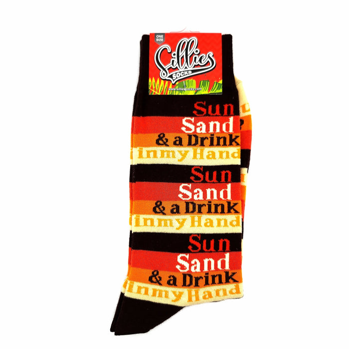 Sillies Socks Sun, Sand & Drink One Size Fits Most Socks 