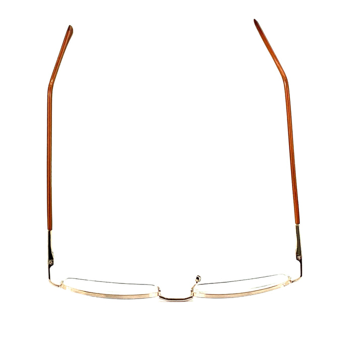 Simple Aesthetic Half Frame Metal Reading Glasses Reader with Display 