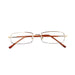 Simple Aesthetic Half Frame Metal Reading Glasses Reader with Display 
