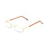 Simple Aesthetic Half Frame Metal Reading Glasses Reader with Display 