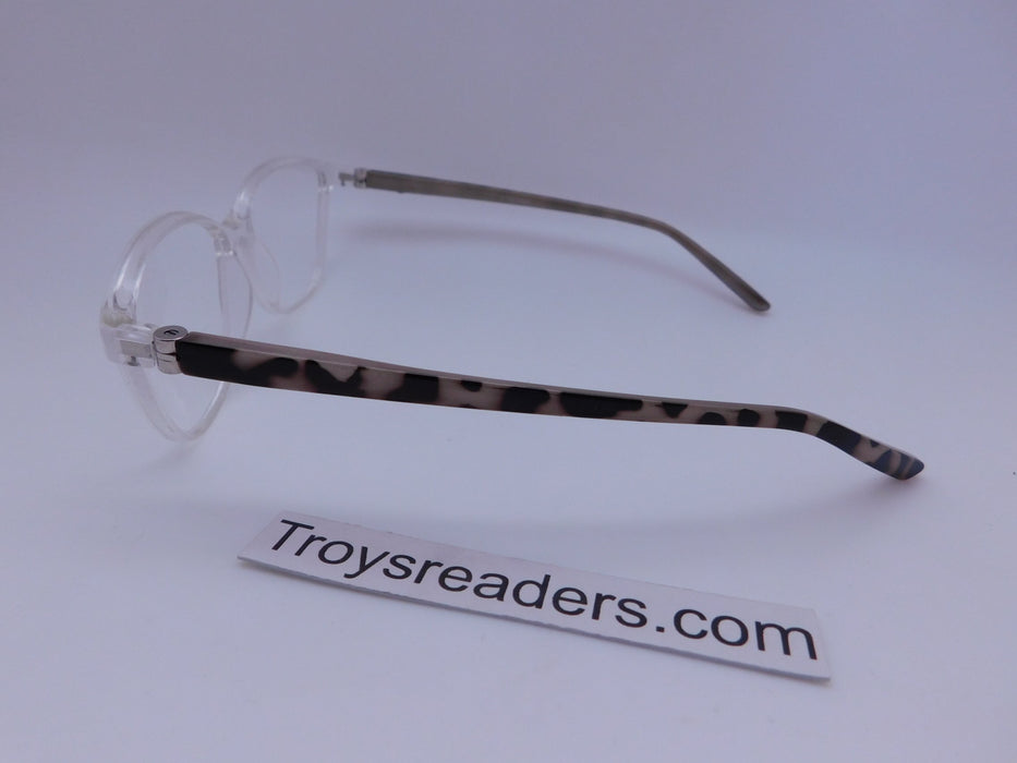 Slight Cateye Clear Bifocal Reading Glasses Clear Bi-focal 