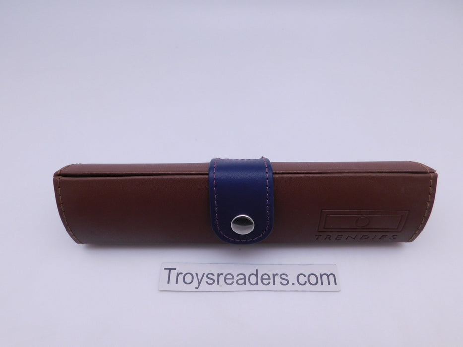 Small Tri-Fold Hard Case for Glasses in Seven Colors Cases Brown/Purple 
