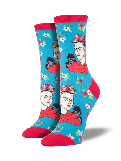 SockSmith Graphic Women Crew Frida Kahlo Portrait Socks 