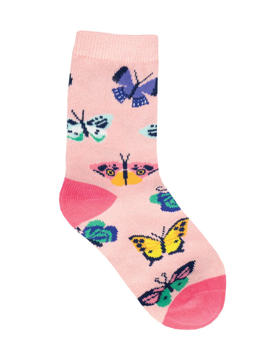 SockSmith Kids Butterfly Migration Pink Socks 