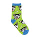 SockSmith Kids Happy Husky Socks 12-24 Months Fits Shoe Size 3-7 (Youth) Green 