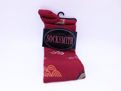 SockSmith Knee High Dragon Red Socks 