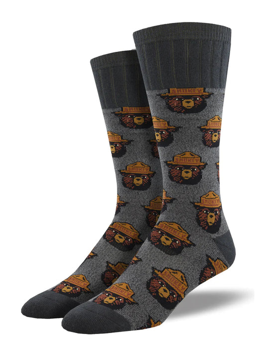 SockSmith Outlander Smokey Bear Socks Charcoal 