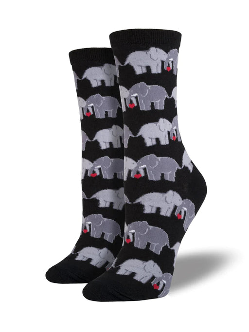 SockSmith Women Crew Elephant Love Socks 