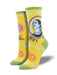 SockSmith Women Crew Frida Orange Socks Yellow 