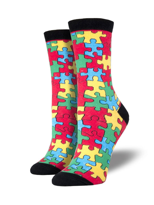 SockSmith Women Crew Puzzled Socks 