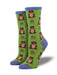 SockSmith Women Crew Time For A Pic-A-Nic Grass Socks 