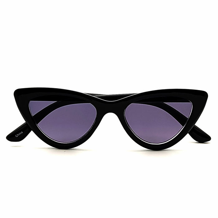 Stacked 1950's Cat Eye Reading Sunglasses with Fully Magnified Lenses Fully Magnified Reading Sunglasses 