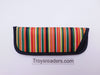 Striped Glasses Sleeve in Seven Designs Cases Orange and Green 