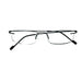 Subtle Fully Magnified Frameless Rectangle Frame Reading Glasses With Metal Temples Fully Magnified Reading Glasses 