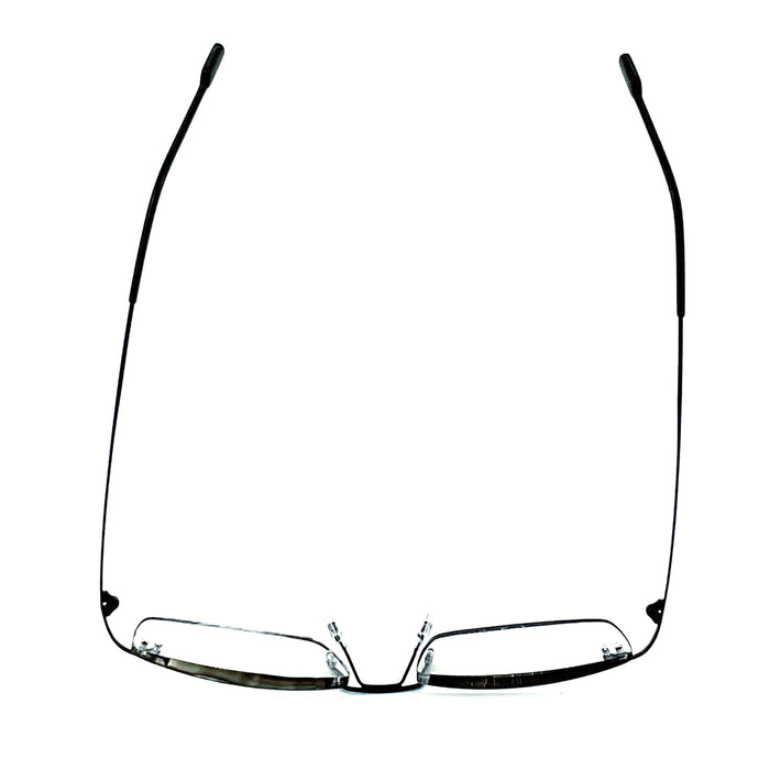 Subtle Fully Magnified Frameless Rectangle Frame Reading Glasses With Metal Temples Fully Magnified Reading Glasses 