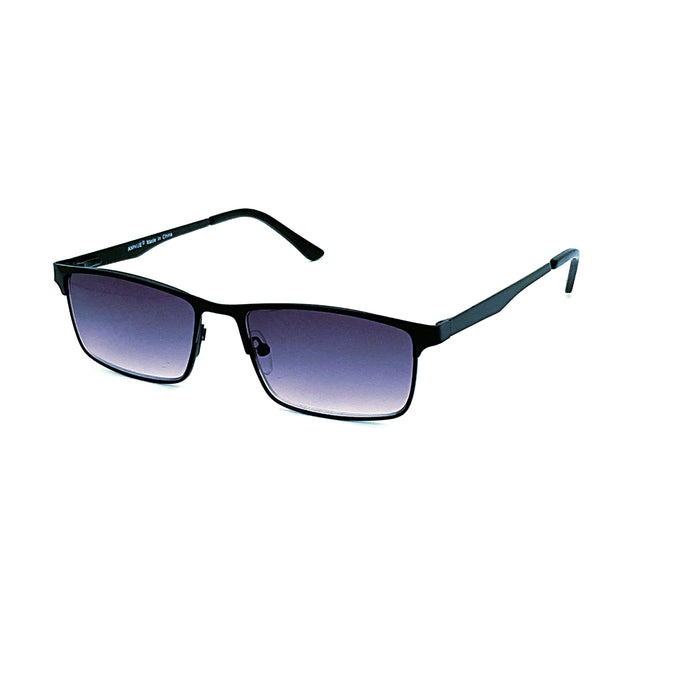 The Boss Fully Magnified Sunglass Rectangular Metal Frame Reader. Reader no Case 