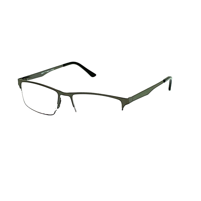 The Boss Fully Magnified Sunglass Rectangular Metal Half Frame Reader. Fully Magnified Reading Sunglasses 