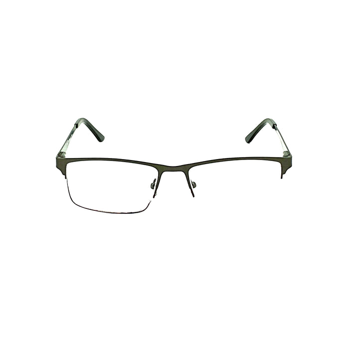 The Boss Fully Magnified Sunglass Rectangular Metal Half Frame Reader. Fully Magnified Reading Sunglasses 