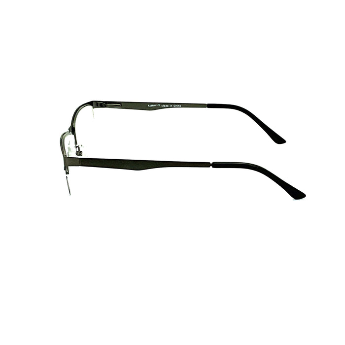 The Boss Fully Magnified Sunglass Rectangular Metal Half Frame Reader. Fully Magnified Reading Sunglasses 