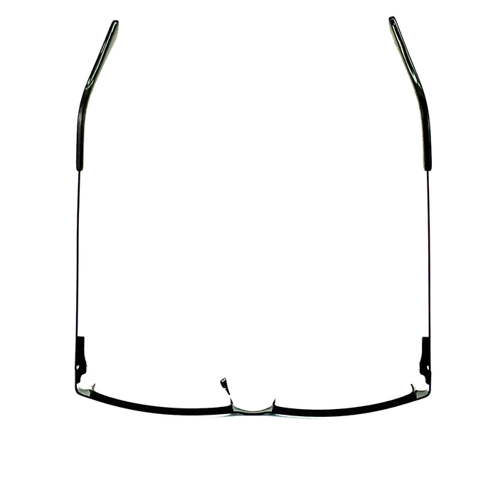 The Boss Fully Magnified Sunglass Rectangular Metal Half Frame Reader. Fully Magnified Reading Sunglasses 