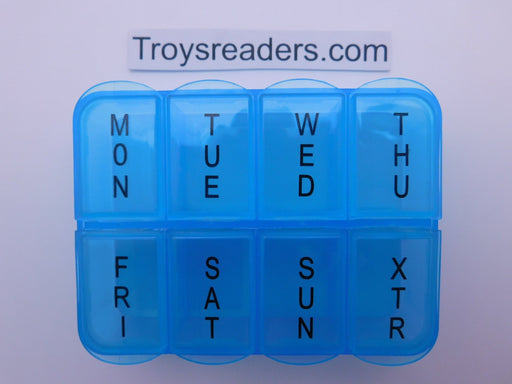 The Pill Pack 7 Day Pill Organizer In Two Colors Pill Pack Blue 