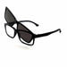 Tommy Clear Fully Magnified Lens Rubberized Flexible Square Frame Reading Glasses with Magnetic Polarized Clip on Lens Fully Magnified Reading Sunglasses 
