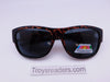 Tortoise Large Lens Polarized Fit Overs in Four Variants Fit Over Sunglasses Brown Tortoise Smoke 