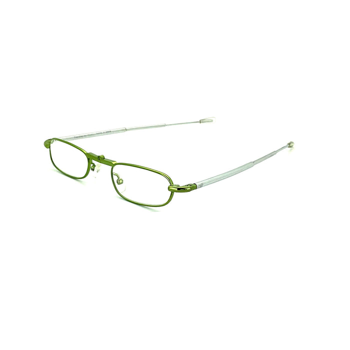 Trendies Pocket Eyes By Cinzia Oval Shape Folding Reading Glasses with Clamshell Metal Case 