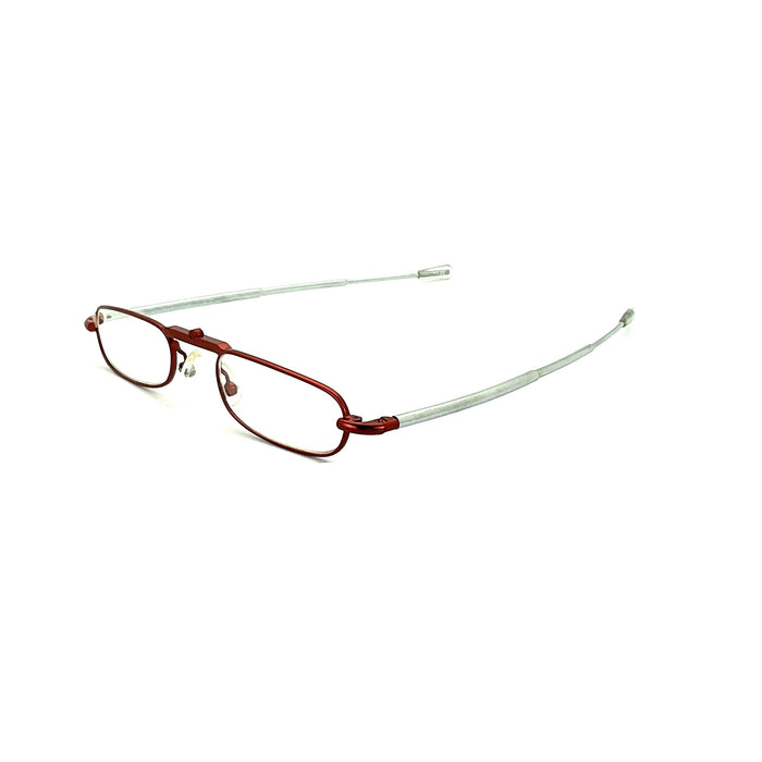 Trendies Pocket Eyes By Cinzia Oval Shape Folding Reading Glasses with Clamshell Metal Case 