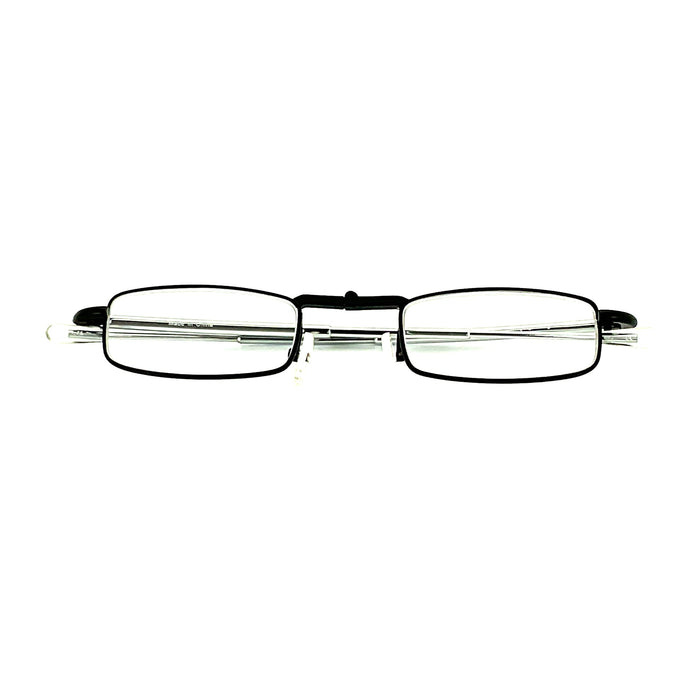 Trendies Pocket Eyes By Cinzia Rectangular Shape Folding Reading Glasses with Clamshell Metal Case Cinzia 