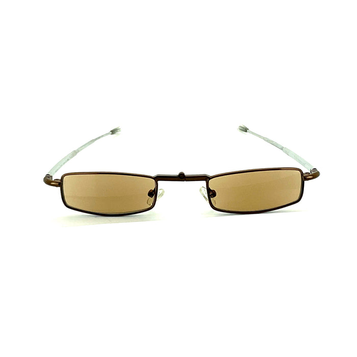 Trendies Pocket Eyes By Cinzia Rectangular Shape Folding Reading Sunglasses with Clamshell Metal Case Cinzia 