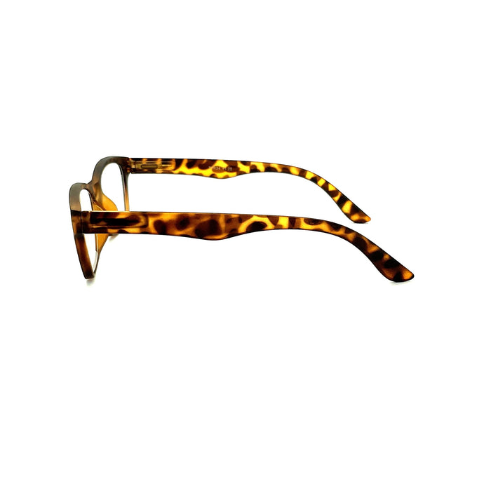 Trendy Fashion Tortoise Wayfarer Frame Reading Glasses Reader with Display 