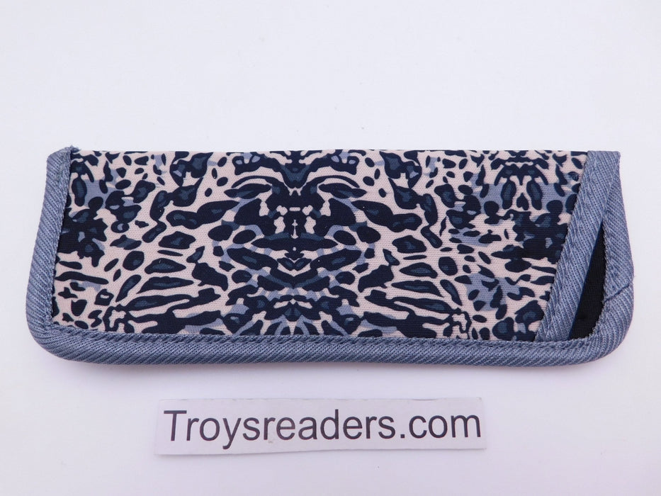 Trimmed Animal Print Soft Cases/Pouches in Twelve Prints Cases Gray Leopard 