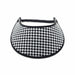Trimmed Black and White Pattern Foam Sun Visor Foam Visors Houndstooth Medium 