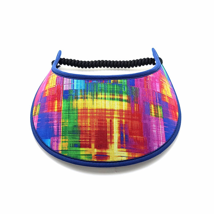 Trimmed Bright Patterns Foam Sun Visor Foam Visors Bright Static Medium 