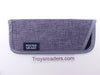 Trimmed Denim Fabric Glasses Sleeve/Pouch in Seven Colors Cases Gray 