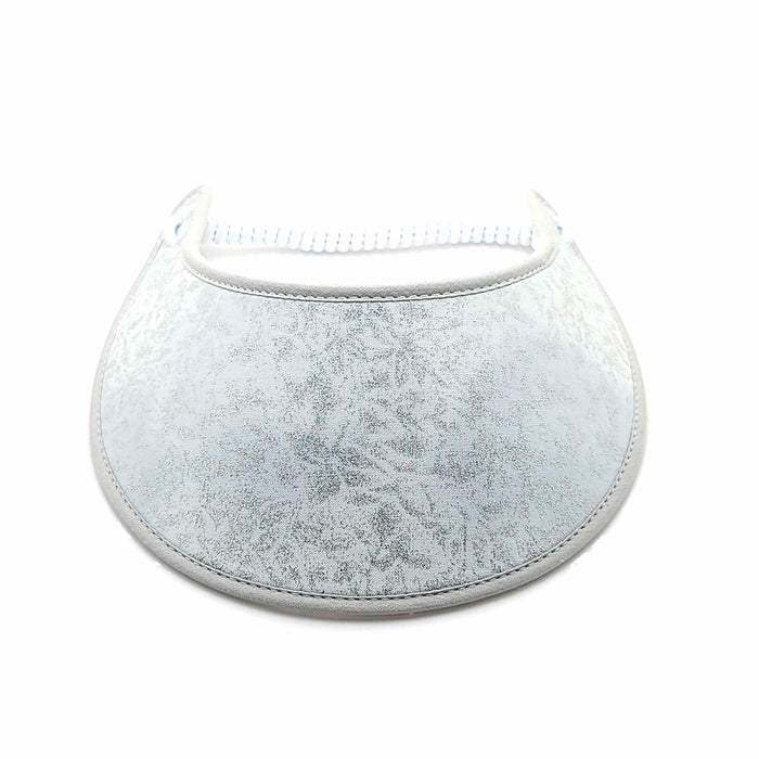 Trimmed Fairy Dust and Metallic Foam Sun Visor Foam Visors Grey Fairy Dust Medium 