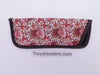 Trimmed Flower Glasses Sleeve/Pouch in Seventeen Prints Cases Roses on Brown 