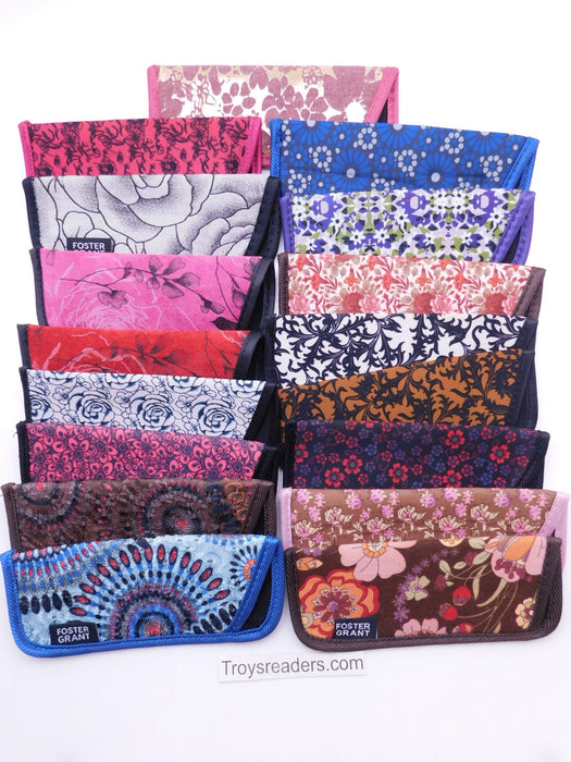 Trimmed Flower Glasses Sleeve/Pouch in Seventeen Prints Cases 