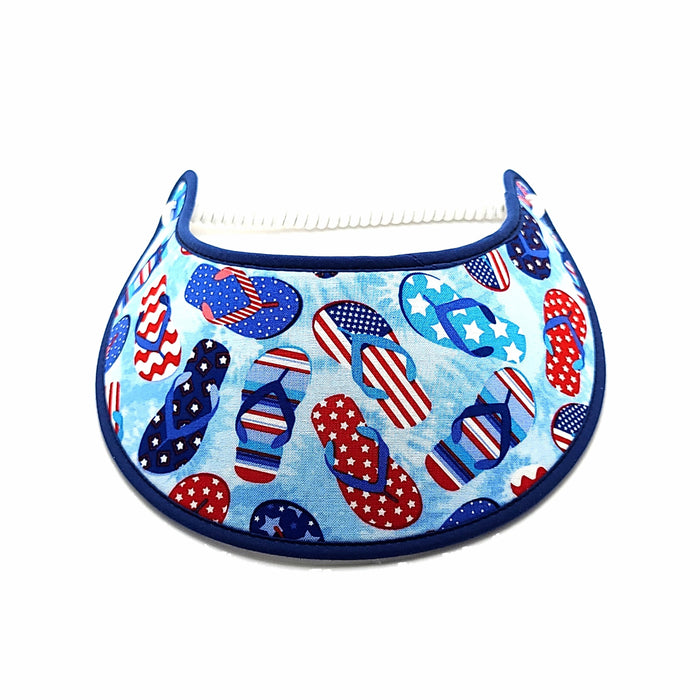 Trimmed Hawaiian and Beachy Patterns Foam Sun Visor Foam Visors America Sandals Medium 