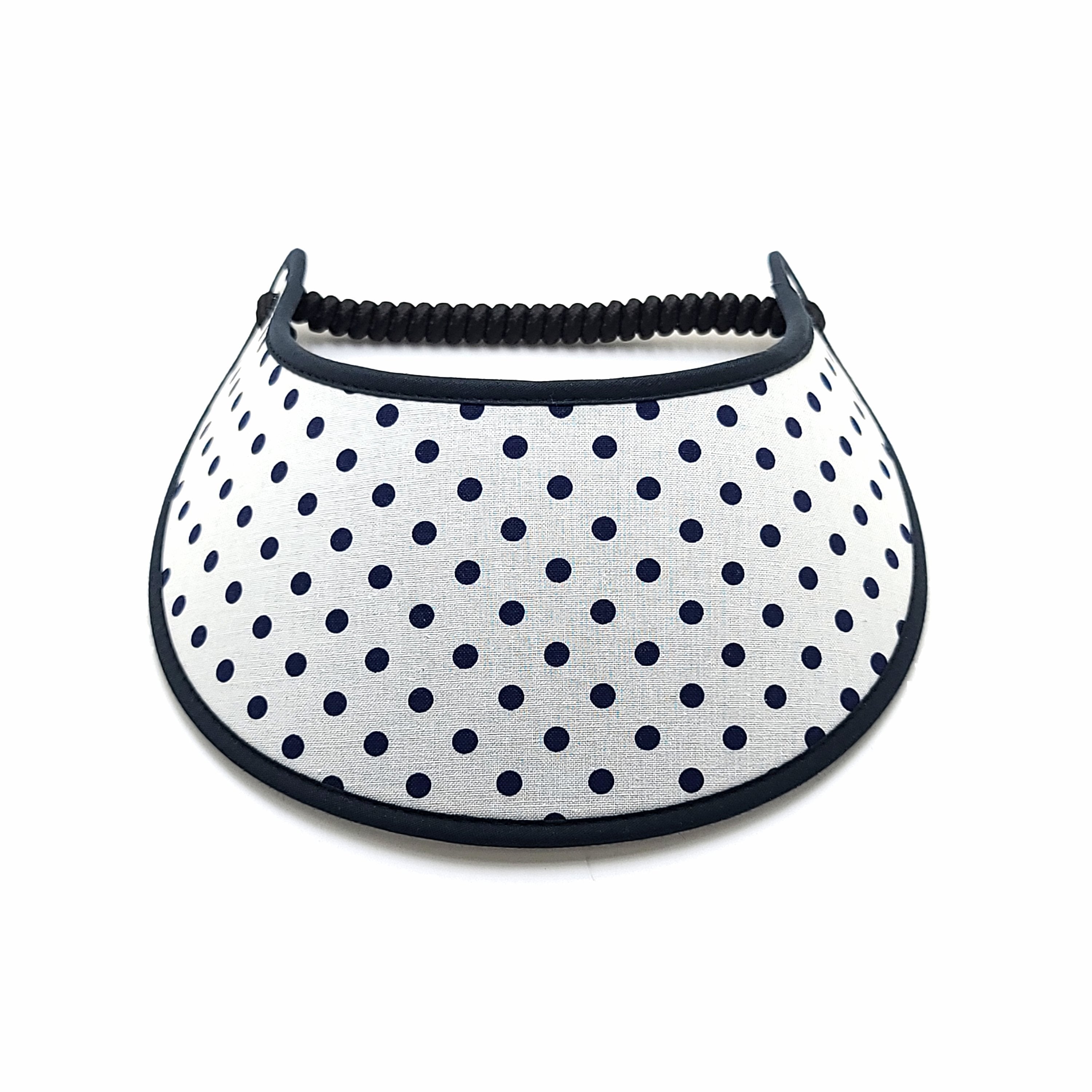 Trimmed Polka Dot Print Foam Sun Visor — Troy's Readers