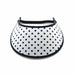 Trimmed Polka Dot Print Foam Sun Visor Foam Visors Navy Dots On White Medium 