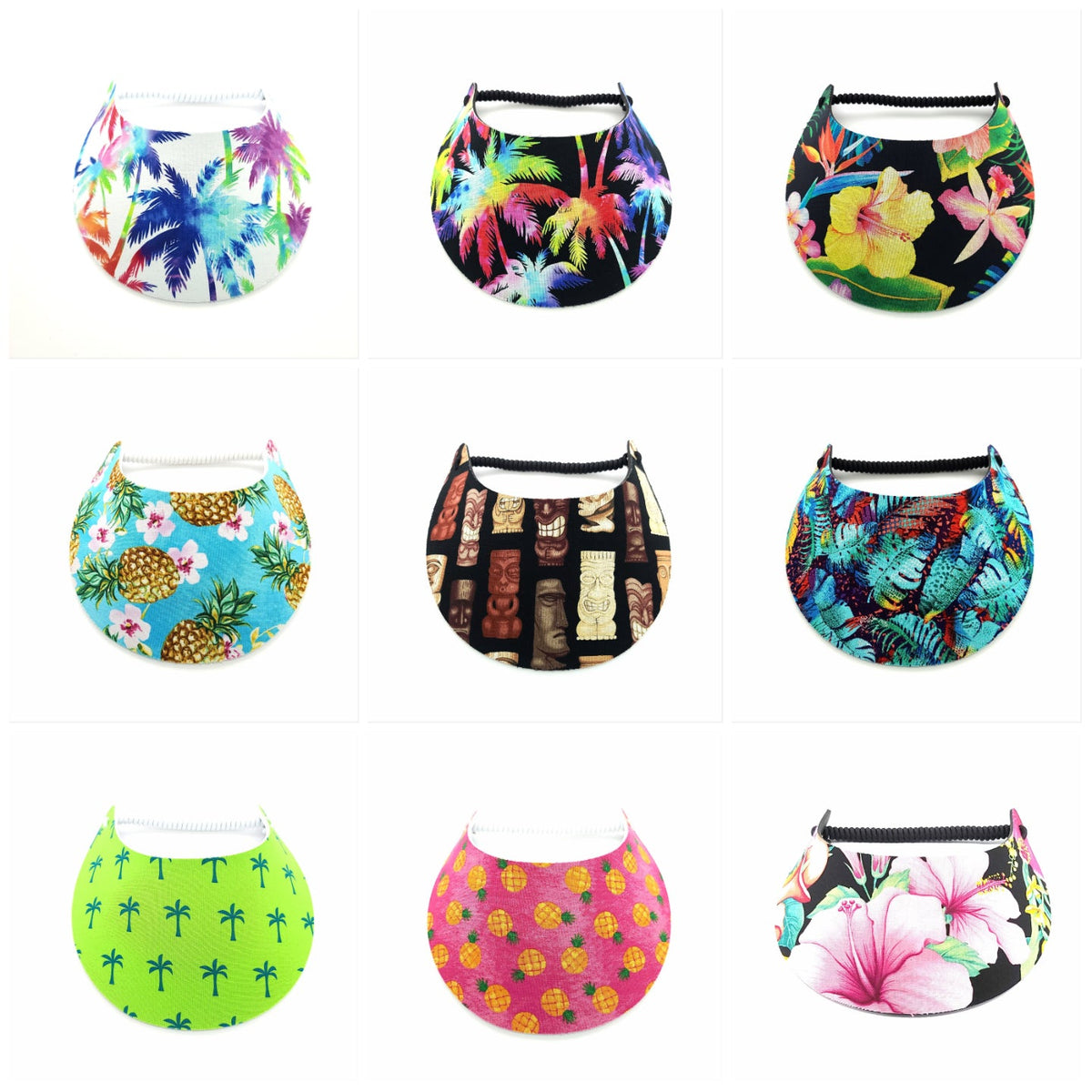 Tropical Print Foam Sun Visor — Troy's Readers