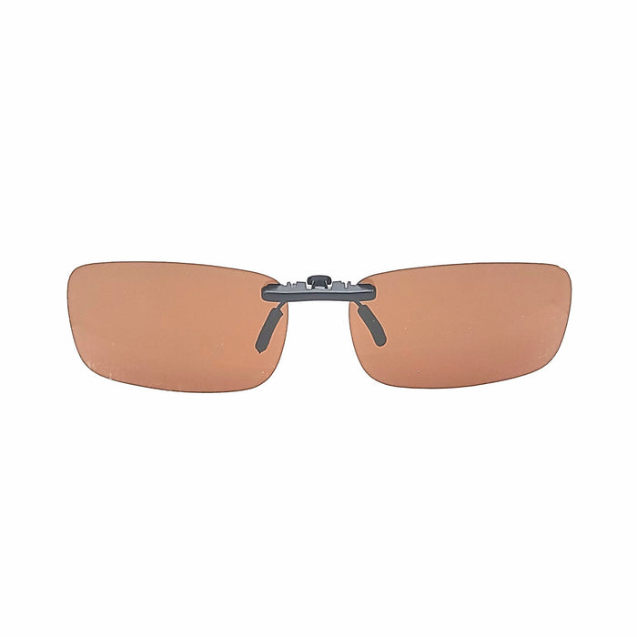 Troy's Premium Polarized Sunglass Stealth Clip-ons clip-on/flip-up Amber 