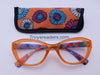 Vinyl Bubble Flower Readers With Case in Four Colors Reader with Display Orange +1.25 