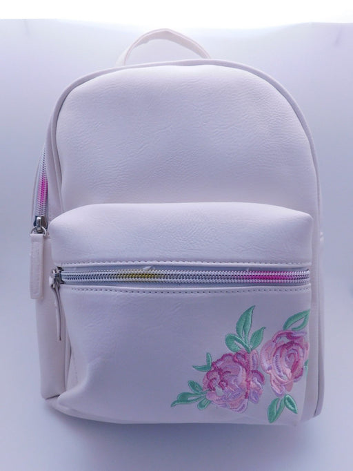 White With Roses Mini Backpack Backpack 