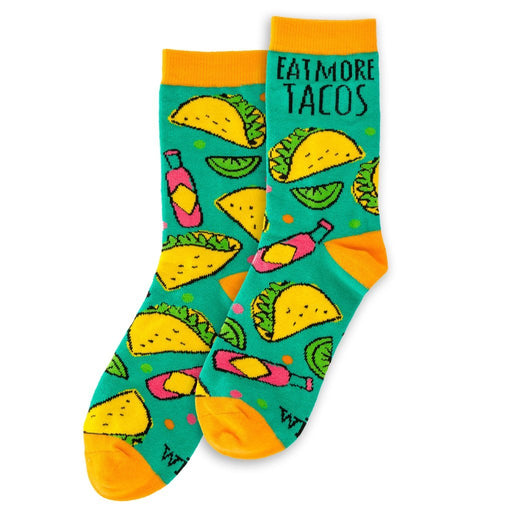 Wit! Crew Socks Eat More Tacos Socks 