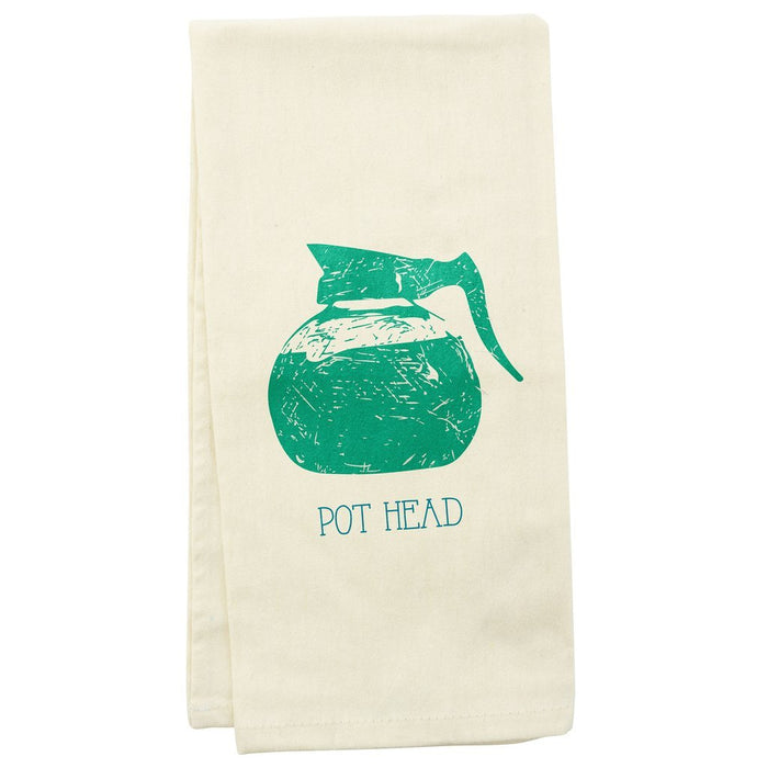 Wit! Tea Towel Pot Head Dish Towel 