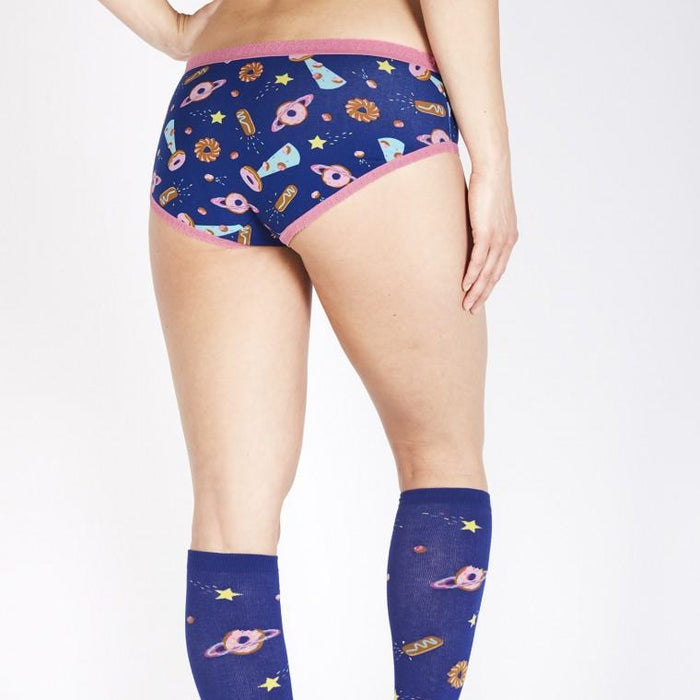 Women's Mid-Rise Bikini Underwear Glazed Galaxy Underwear 